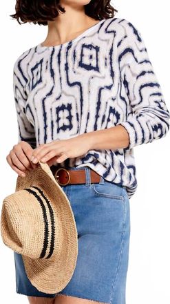 Nic+Zoe Eliza Easy Angles Sweater In Indigo Multi