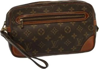 Louis Vuitton Pre-owned Clutches, female, Brown, Size: ONE SIZE Pre-owned Monogram Canvas Clutch
