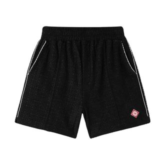 Casablanca Casual Shorts, male, Black, Size: XL Towelling Monogram Shorts