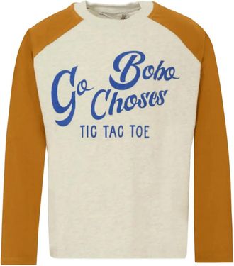 Bobo Choses raglan-sleeve graphic-print T-shirt - kids - Cotton - 12-13 - Neutrals