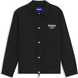 HUGO BOSS Cotton-twill coach jacket with logo details