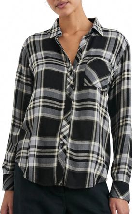 Rails Hunter Button Up Shirt In Ivory Cloud