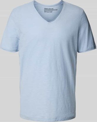 Mc Neal T-Shirt mit V-Ausschnitt in Hellblau, Größe L