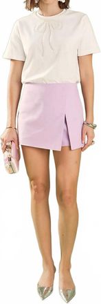 English Factory Parker Slit Detail Skort In Lavender