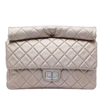 Chanel Pre-owned Vintage Quilted Clutch - Dames - Pre-owned - Beige - Maat: ONE Size Zijde
