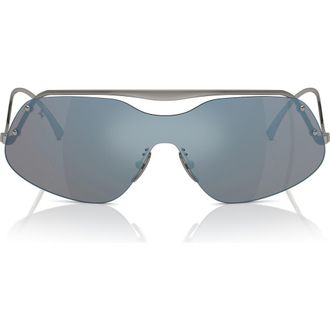 Ferrari 138mm Rectangular Sunglasses in Gunmetal /Mirror Violet at Nordstrom