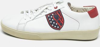 Carolina Herrera White/red Leather Low Top Sneakers