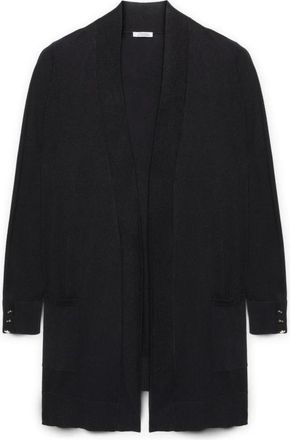 Fiorella Rubino Oversized Lenzing Ecovero viscose cardigan - Dames - Vesten - Zwart - XL - Truien & Vesten