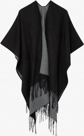 Echo Womens Ruana Reversible Wrap In Grey/black