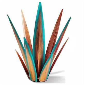 OEM Escultura R&uacute;stica Grande De Tequila, Plantas De Agave De Metal Para Patio Exterior, Decoraci&oacute;n Interior Pintada A Mano De 55 Cm -crezuo