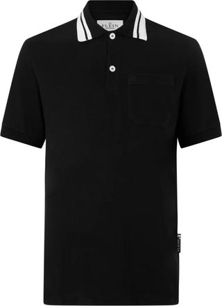 Philipp Plein Polo Shirt Ss - Heren - Polos - Zwart - L - Katoen - Tops