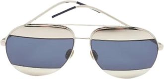 Dior Pre-owned Accessories, female, Gray, Size: ONE SIZE Pre-owned Aviator Sunglasses