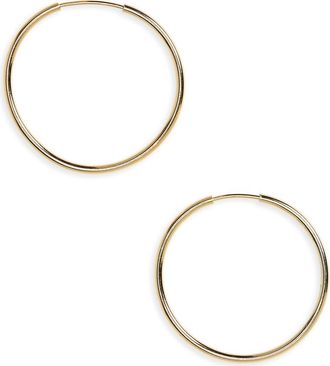 Argento Vivo Argento Vivo Endless Hoop Earrings in Gold at Nordstrom