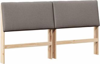 vidaXL Upholstered Headboard Taupe 180 cm Solid Pine Wood vidaXL