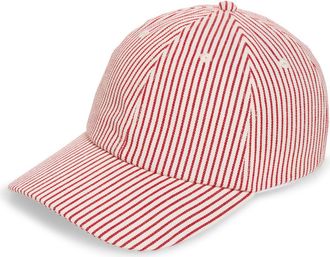 Treasure & Bond Stripe Baseball Cap in Red- Ivory at Nordstrom