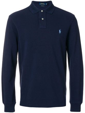 Polo Ralph Lauren longsleeved polo shirt - men - Cotton - M - Blue