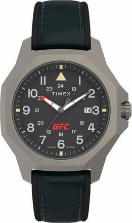 Timex Heren, Accessoires, Grijs, Maat: ONE Size Leer