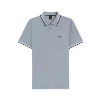 HUGO BOSS Tops, Heren, Grijs, L, Katoen, Paul Polo