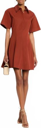 A.L.C. Dell Short-Sleeve Mini Dress In Bosco