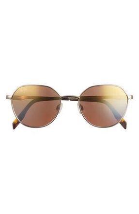 Maui Jim 52mm Polarized Oval Sunglasses in Gold Gold Gold at Nordstrom Rack