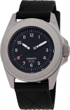 Unimatic Modello Quattro Toolwatch Quartz Black Dial Mens Watch UT4