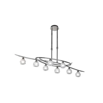 Netlighting Loop Telescopic 8 Light G9 Line Polished Chrome in Grey