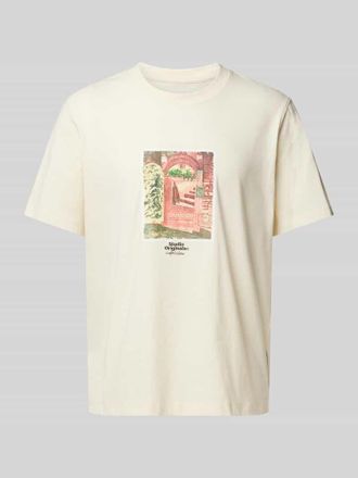 Jack & Jones Jack & Jones T-Shirt mit Motiv-Print Modell PAROS in Offwhite, Gr&ouml;&szlig;e L