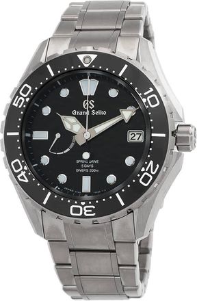 Grand Seiko Evolution 9 Spring Drive 5 Automatic Black Dial Mens Watch SLGA015G