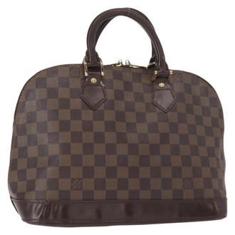 Louis Vuitton Alma Damier Brown Canvas Handbag (Pre-Owned)