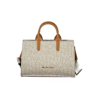 Mario Valentino Beige Polyurethane Womens Bag with Handles and Womens Pocket