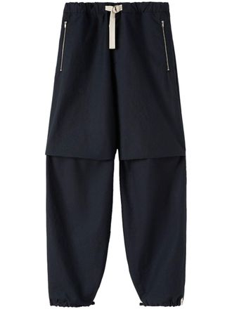 Jil Sander Pantaloni affusolati con inserti - Blu