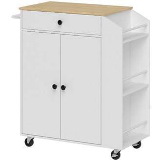 HOMCOM Isla de cocina 82x38x86.5 cm blanco