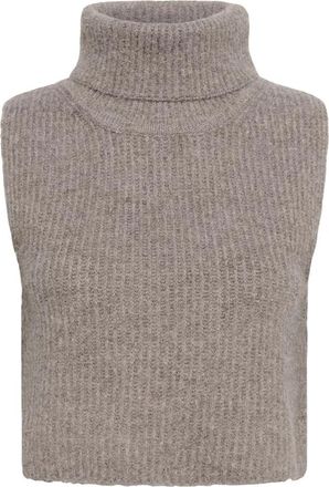 Cream Gebreide kleding - Dames - Coltruien - Bruin - M/L - Leer - Truien & Vesten