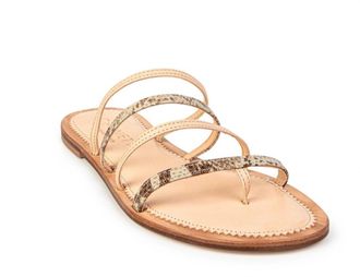 Cornetti Womens Nuoro Sandal In Nude/ Python