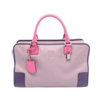 Loewe Pre-owned Leren Handtas - Dames - Pre-owned - Roze - Maat: ONE Size Leer