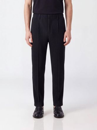 Homme Pliss&eacute; Issey Miyake Pantaloni slim fit Homme Pliss&eacute; Issey Miyake in tessuto tecnico plissettato con spacco