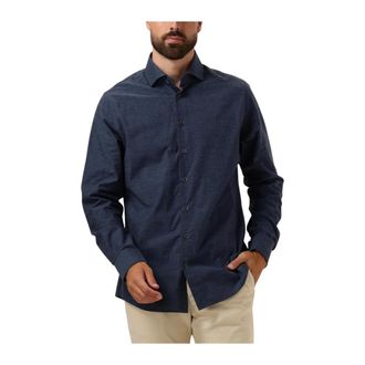 Profuomo Heren, Overhemden, Blauw, Maat: M