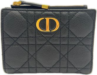 Dior Black Leather Wallet (Bi-Fold) (Pre-Owned)
