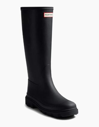 Hunter Womens Downpour Tall Womens Wellingtons - Black - Size: 5