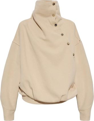 Sportmax Dames, Sweatshirts & Hoodies, Beige, Maat: XS Katoen