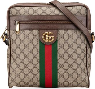 Gucci Pre-owned Womens Gg Supreme Messenger Bag Model 602767 - Grey Textile - One Size