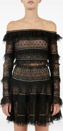 Elie Saab Top con spalle scoperte - Nero