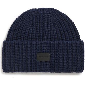 Cole Haan Chunky Stitch Knit Beanie in Navy Blazer at Nordstrom Rack