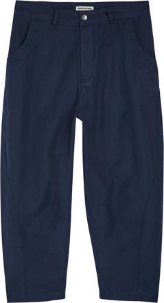 Ymc You Must Create Ymc Barrel-leg Canvas Trousers - Navy - 36 (W36 / XL)