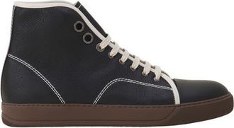 Lanvin Dbb1 High-Top Leather Sneakers in Black/off White at Nordstrom, Size 47N Eu