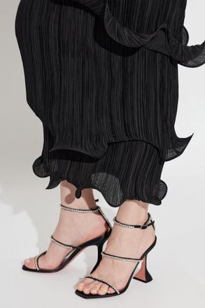 Amina Muaddi Gilda Heeled Sandals, Womens, Black