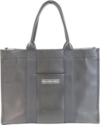 Balenciaga Gray Leather Tote Bag (Pre-Owned)