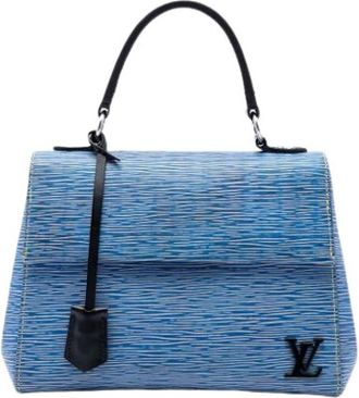Louis Vuitton Pre-owned Cluny BB - Dames - Vintage Handtas - Blauw - ONE Size - Leer - Vintage