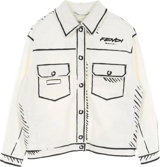 Fendi x Joshua Vides Giacca denim anni 2000 - Bianco