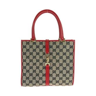 Gucci Pre-owned Handbags, female, Multicolor, Size: ONE SIZE Pre-owned Jackie GG Canvas Tote Bag